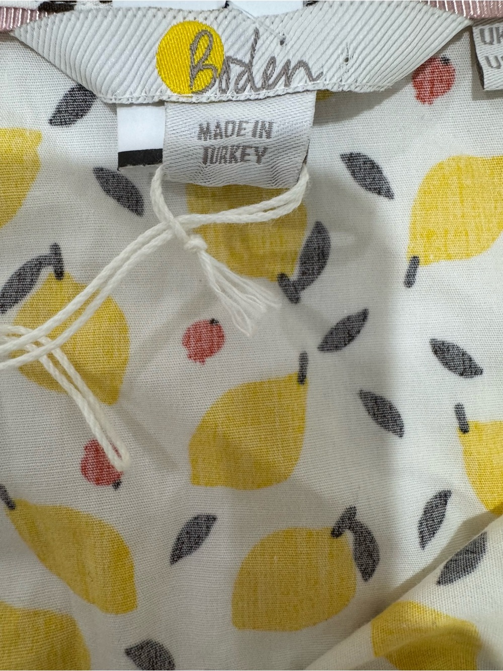 Boden Shirt Dress Size 4R White Lemon Print Anastasia Button Down Belt Like New - Picture 2 of 9